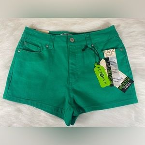 NWT Blue Spice Green Denim Classic Shorts Size 3 Eco Recycled Twill